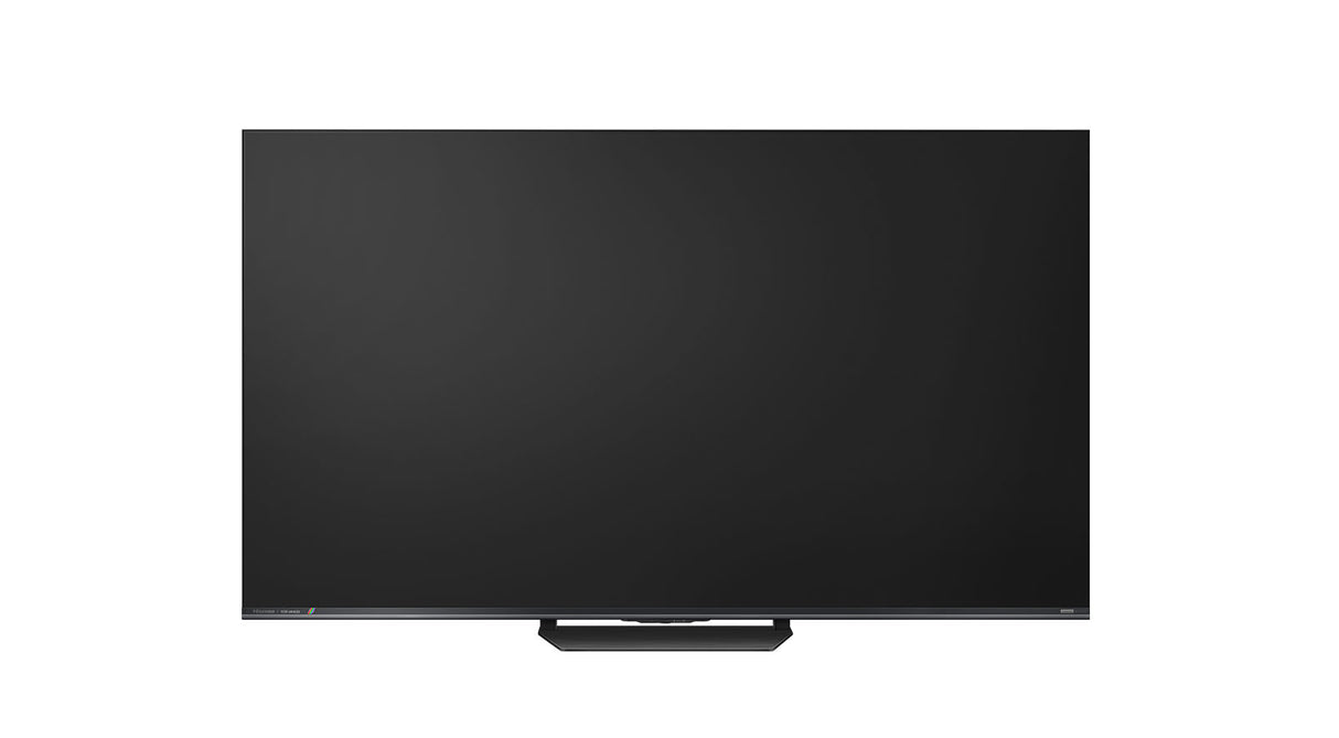 Hisense 75UR8DS RGB Mini LED Fernseher - Frontansicht schwarzer Bildschirm