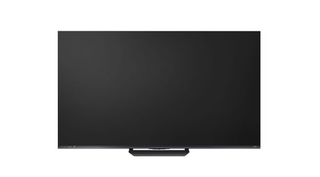 Hisense 85UR8DS RGB Mini LED Fernseher - Frontansicht schwarzer Bildschirm