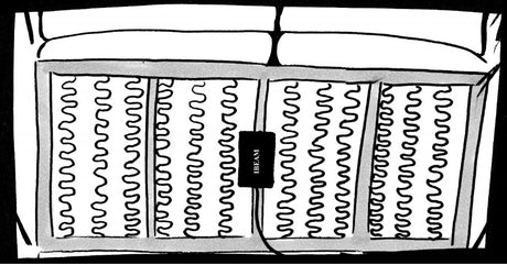 IBEAM VT-200 Körperschallwandler - Illustration Einbau im Sofakissen