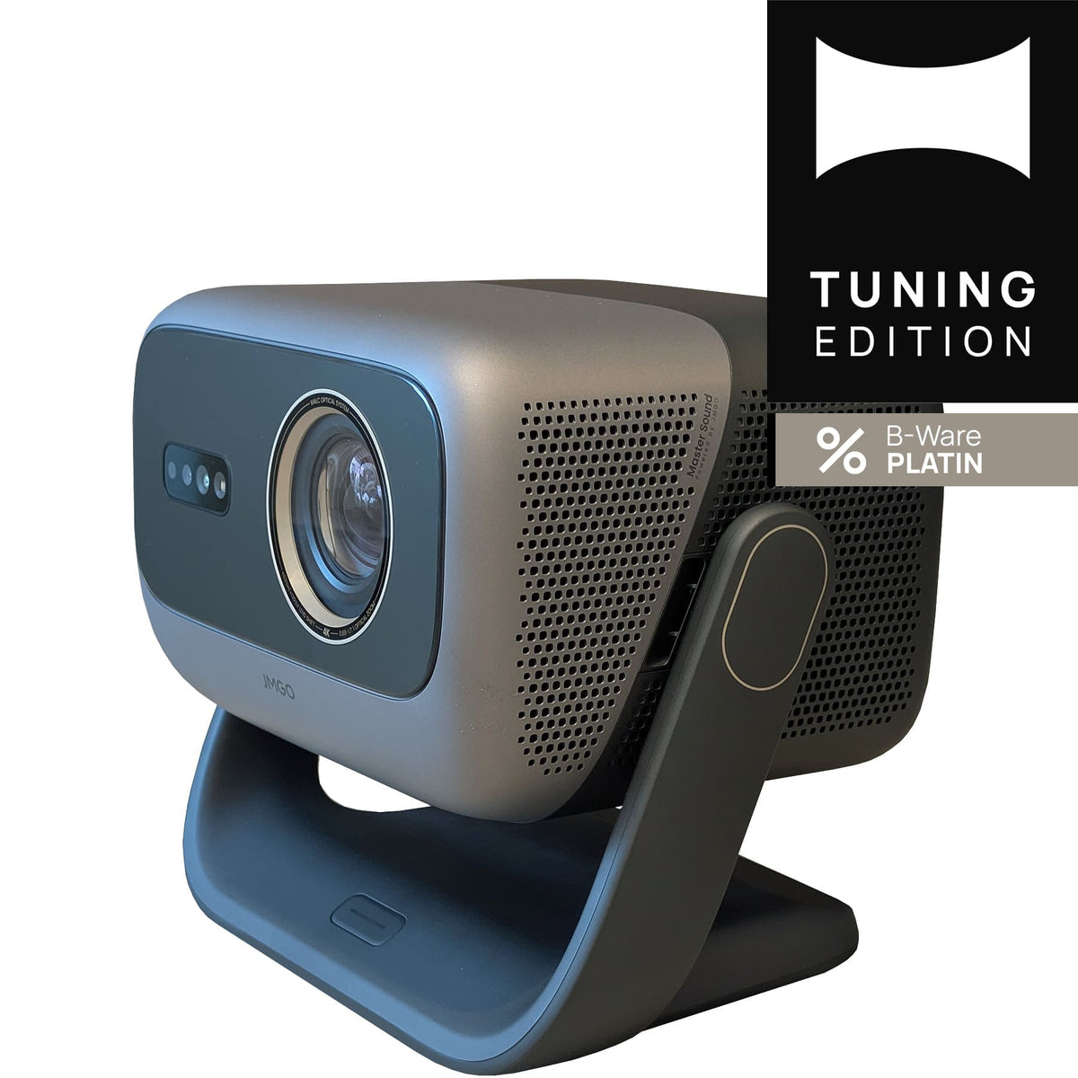 JMGO N3 Ultimate 4K HDR Triple Laser Beamer mit 5800 ISO Lumen, Google TV und 360° KI-Gimbal  - B-Ware Platin
