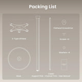 JMGO Bodenständer - Packliste mit Zubehörteilen