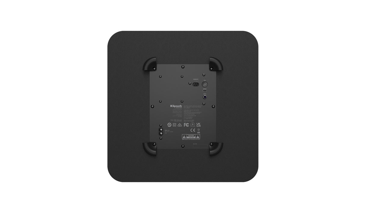Klipsch Flexus Sub 100 Frontfire Subwoofer - Unterseite mit Typenschild