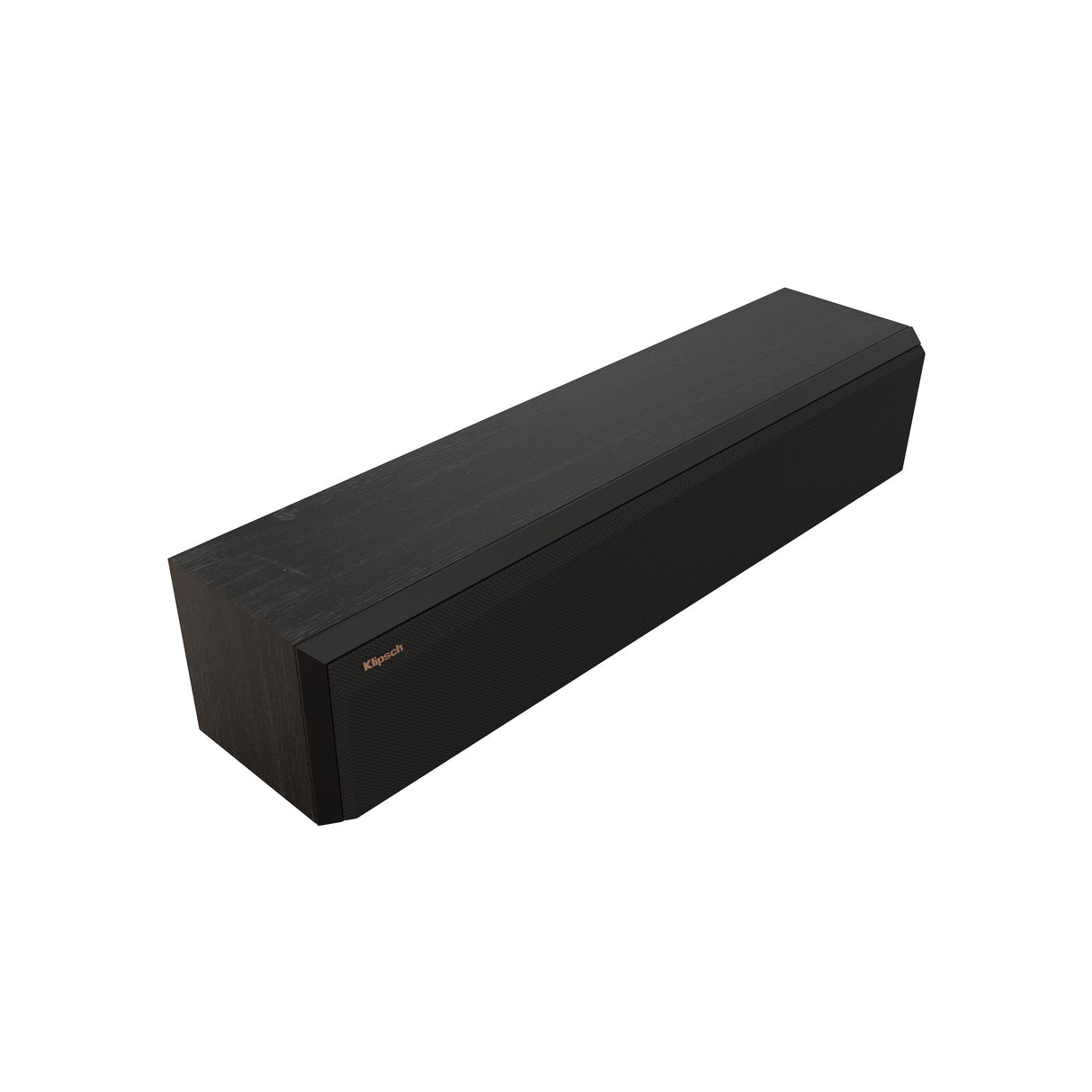 Klipsch Reference Premiere RP-404C II Schwarz Center Lautsprecher - Schrägansicht mit Frontgitter