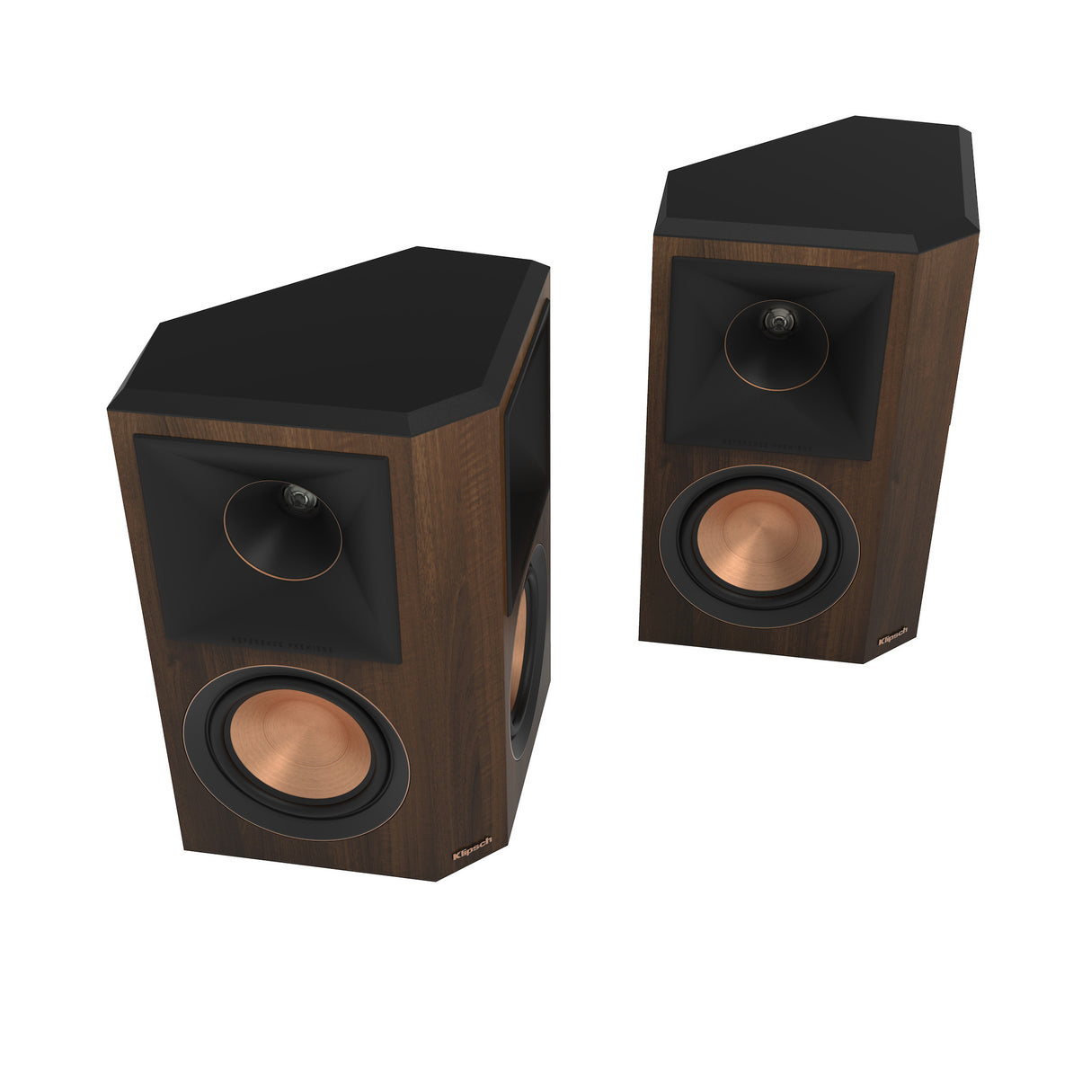 Klipsch Reference Premiere RP-502S II Walnuss - Schrägansicht Paar