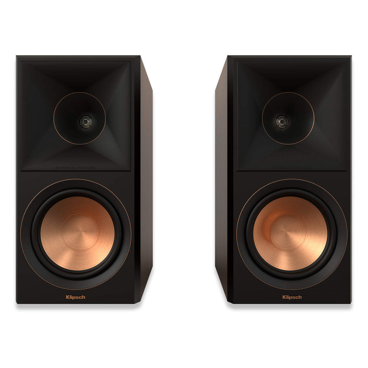 Klipsch RP-600M II Regallautsprecher Walnuss - Frontansicht Paar