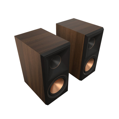 Klipsch RP-600M II Regallautsprecher Walnuss - Schrägansicht Paar