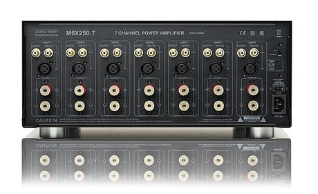 Musical Fidelity M6x 250.7 Schwarz 7-Kanal AV-Endstufe - Rückseite mit Anschlüssen