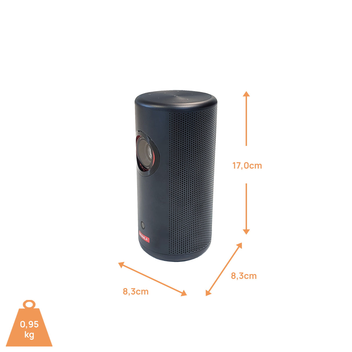 Nebula Capsule 3 Beamer - Abmessungen
