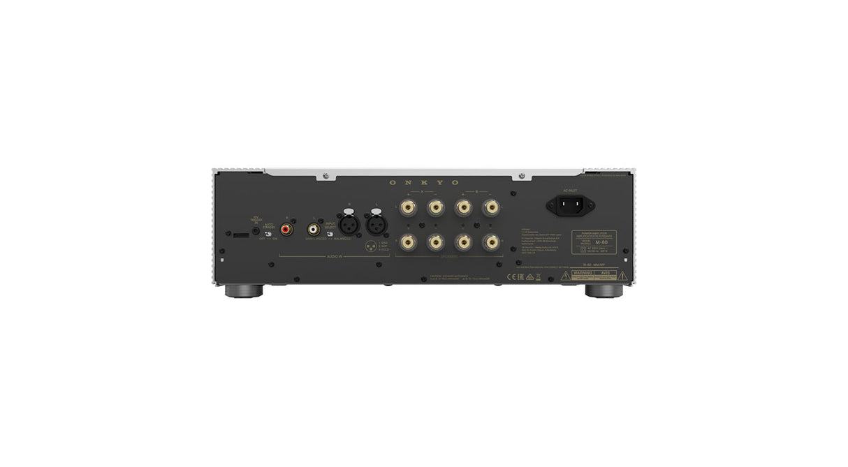 Onkyo M-80 Silber Endstufe - Schrägansicht von oben