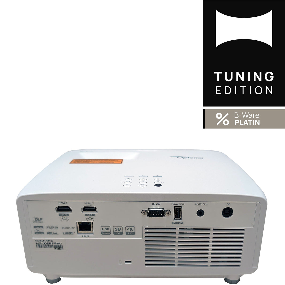 Optoma UHZ66 4K Beamer - Rückseite mit Anschlüssen