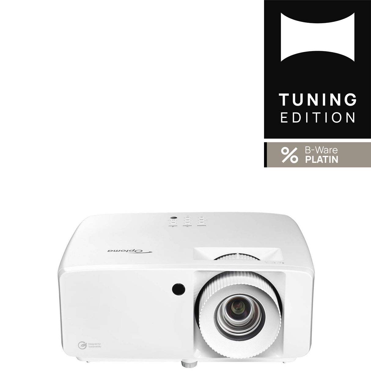 Optoma UHZ67-W Beamer B-Ware Platin Vorderansicht