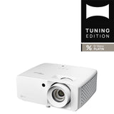 Optoma UHZ67-W Beamer B-Ware Platin Vorderansicht angeschraegt