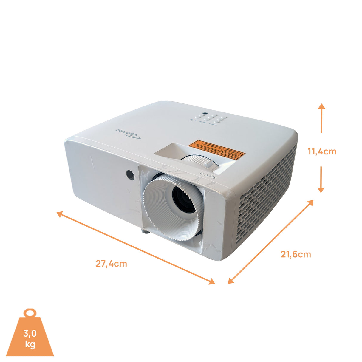 Optoma HZ146X-W Beamer - Abmessungen
