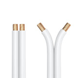 PureLink Lautsprecherkabel 2x1,50mm 50,0m weiß - Kabelenden gespreizt