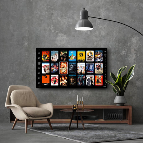 R_volution NAS Storage Ultra 8-Bay Speicher - Wohnzimmer-Ambiente mit Mediathek