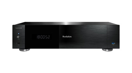 R_volution PlayerPro 8K TV Mediaplayer - Frontansicht mit Display