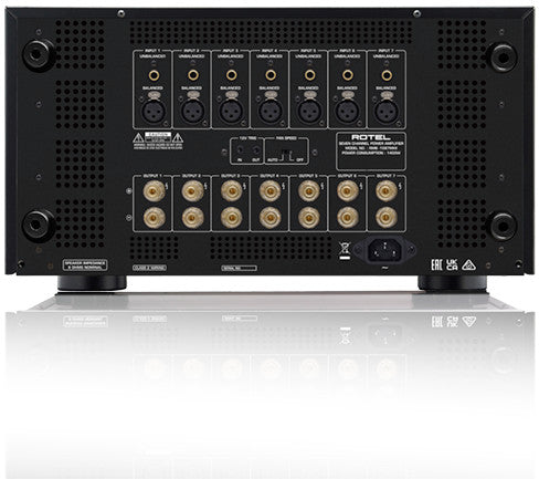 Rotel RMB-1587 MKII Schwarz AV-Endstufe - Rückseite mit Anschlüssen