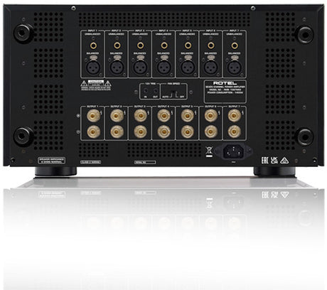 Rotel RMB-1587 MKII Silber AV-Endstufe - Rückseite mit Anschlüssen