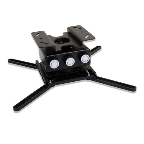 Strong Universal Fine Adjust Schwarz Deckenhalterung - Schrägansicht Nahaufnahme