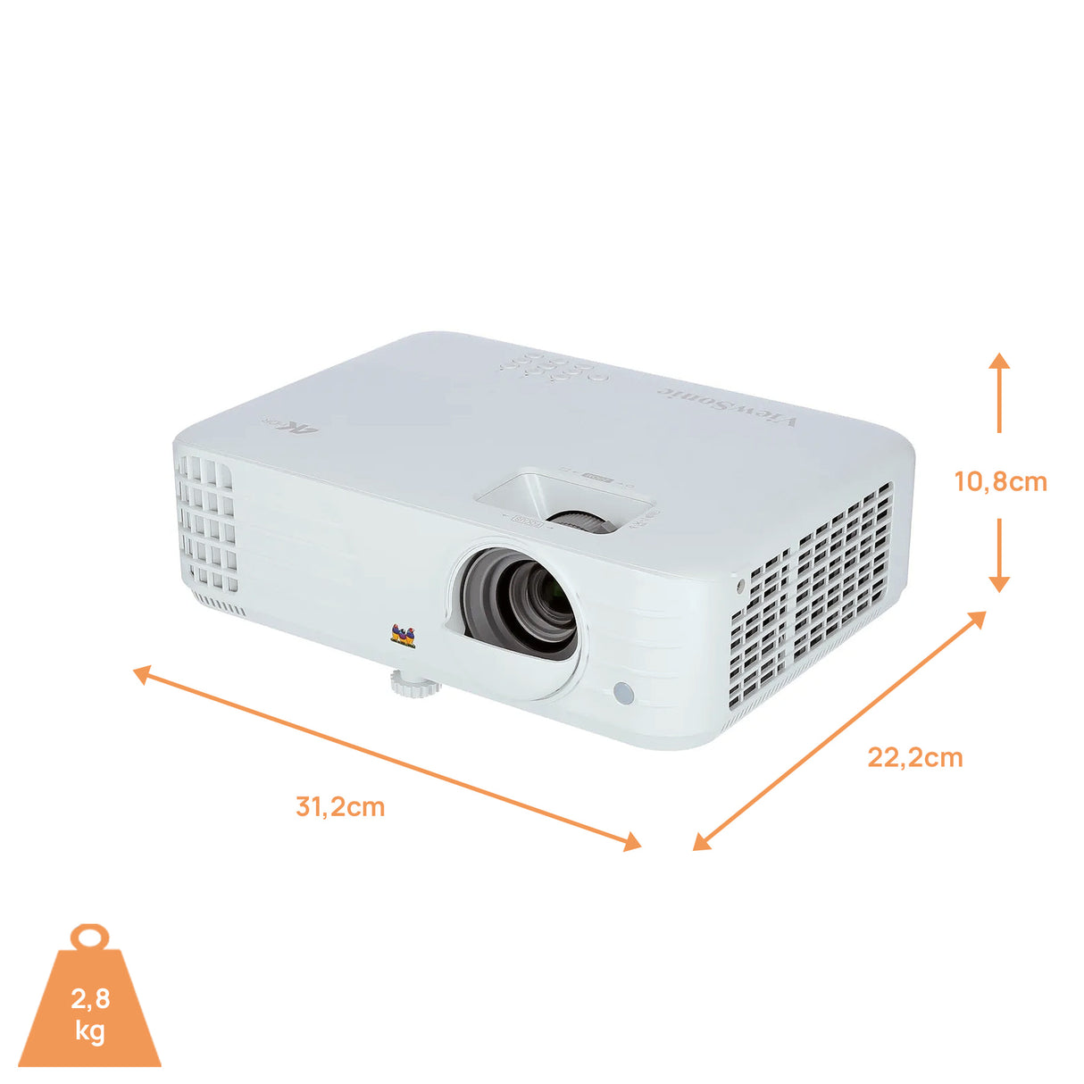 ViewSonic_PX701-4K Beamer - Abmessungen