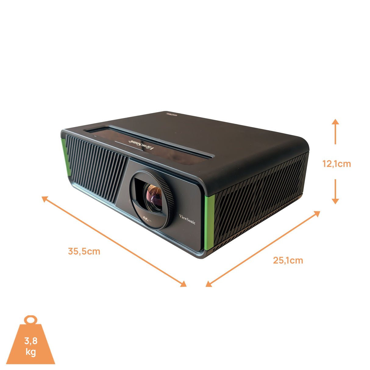 ViewSonic X2-4Ke Pro Beamer - Abmessungen