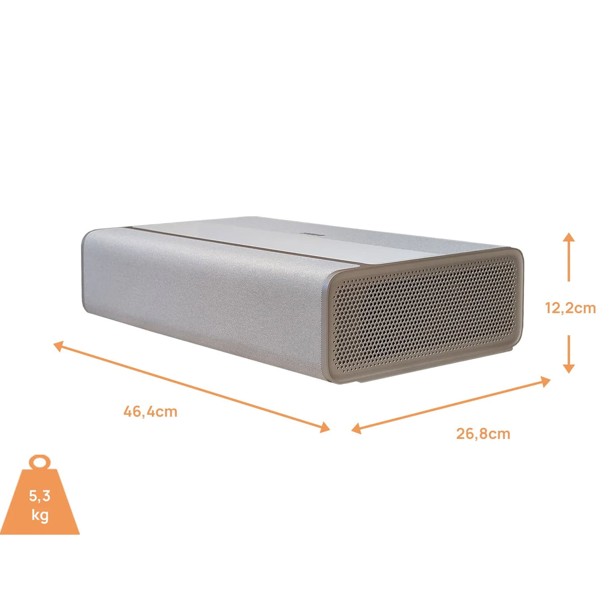 XGIMI Mira Pro Laser TV B-Ware Platin Abmessungen und Gewicht