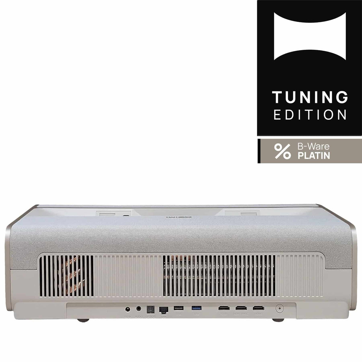 XGIMI Mira Pro Laser TV B-Ware Platin Rueckansicht mit Anschluessen