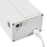 celexon CLR UST Bodenleinwand 100 Zoll - Detail External-Control-Anschluss und Netzkabel