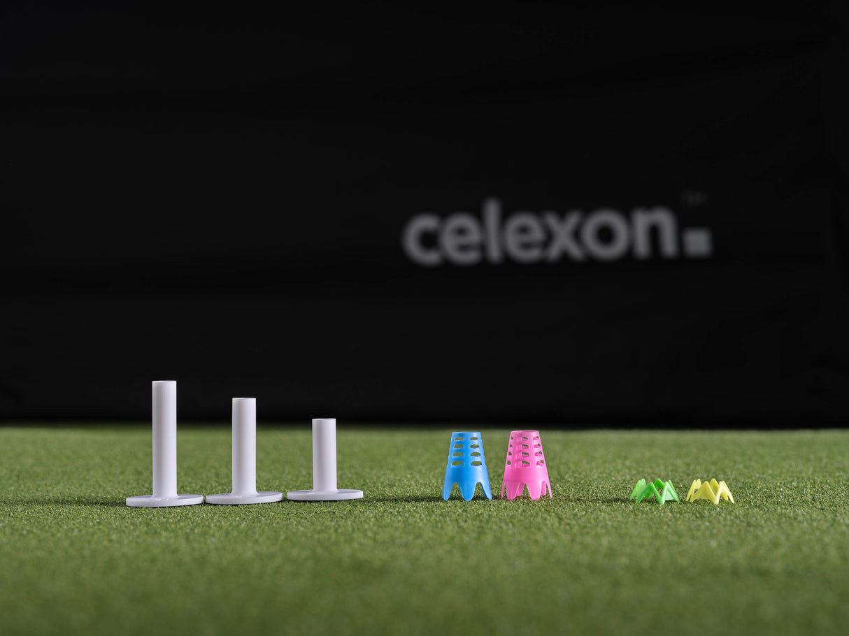 celexon Fairway Golf Simulator Enclosure 360 x 250 x 150 cm - Golf-Tees in verschiedenen Größen