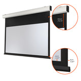 celexon Motor Expert XL 400 x 225cm Motorleinwand - Frontansicht mit Ausstattungsmerkmalen