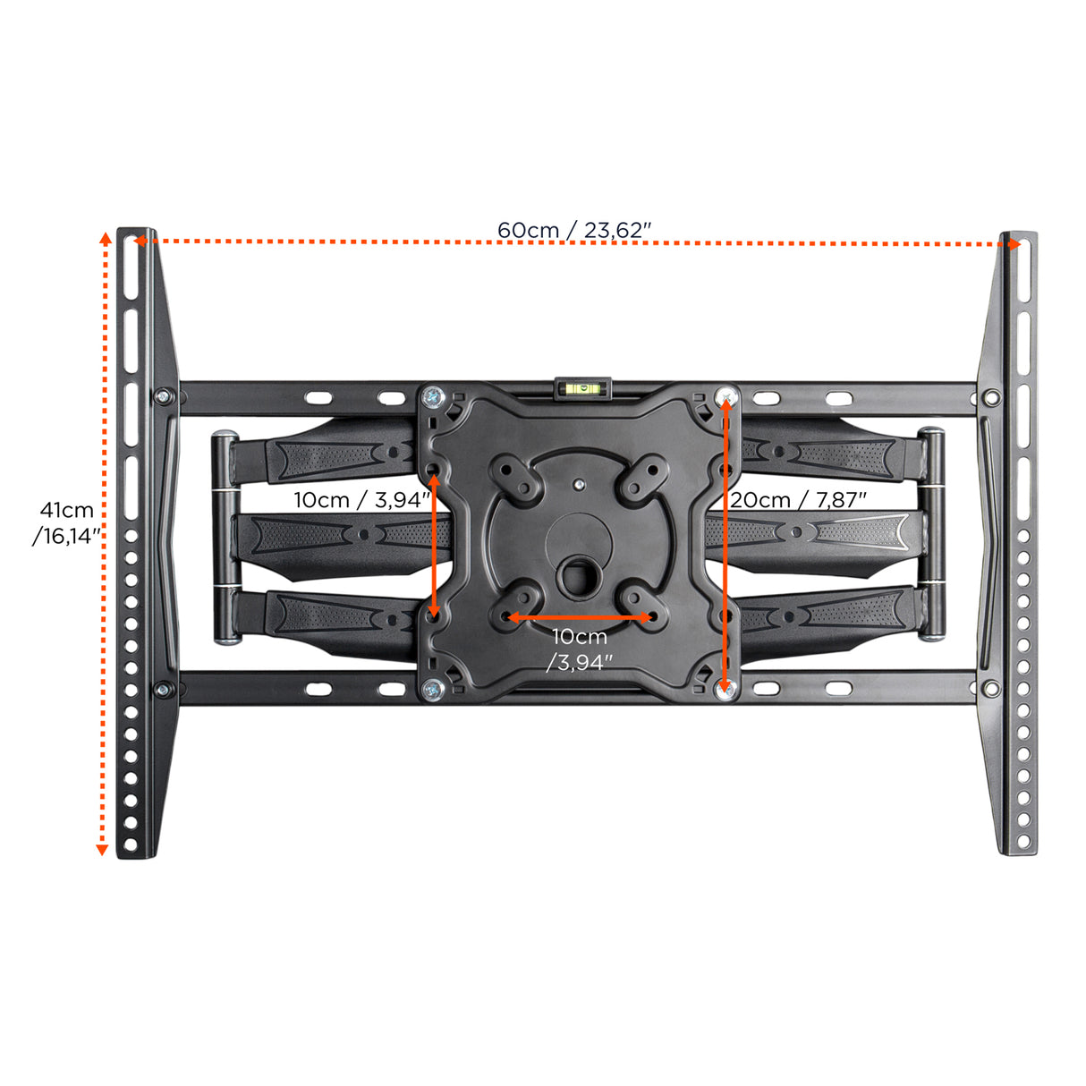 celexon Adjust-S70460 TV-Wandhalterung - Maßzeichnung mit Abmessungen