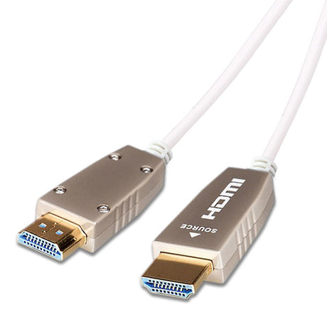celexon UHD Fibre HDMI 6m Kabel 2.0b Weiss - Steckerdetail beide Enden