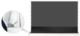 celexon CLR UST Kontrastleinwand II Plus 80 Zoll weiss - Rückseite mit Scherenmechanismus