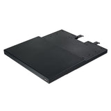 celexon Flexible motorischer Laser TV Auszug Schwarz - Schrägansicht vollständig ausgefahren