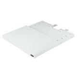 celexon Flexible motorischer Laser TV Auszug Weiß - Schrägansicht vollständig ausgefahren
