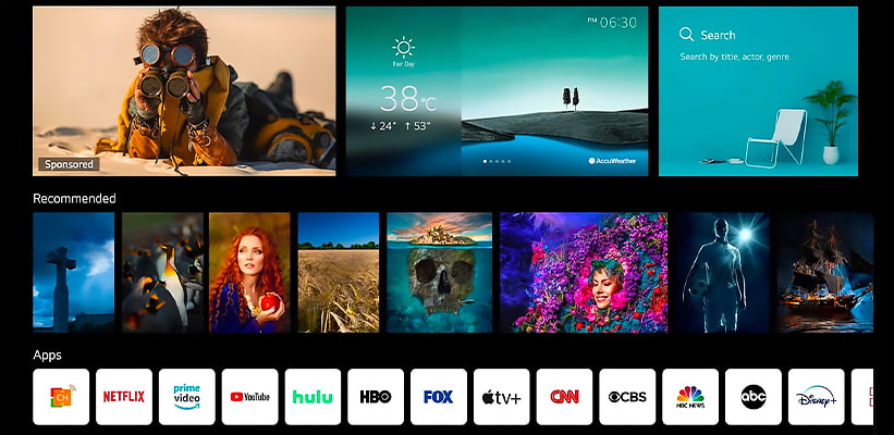 Samsung The Freestyle LSP3 Streaming App Auswahl