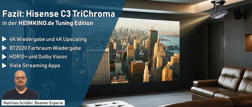 Hisense C3 TriChroma Beamer Fazit Test