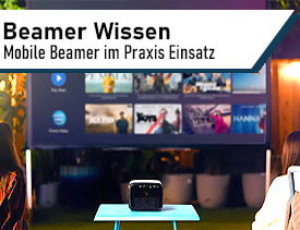 Mobile Beamer Praxis Einsatz Test