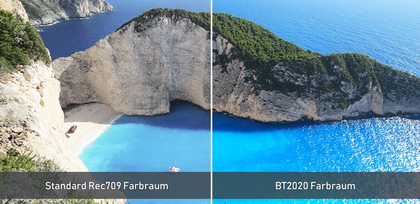 JMGO N3 Ultimate BT2020 Farbraum Vergleich