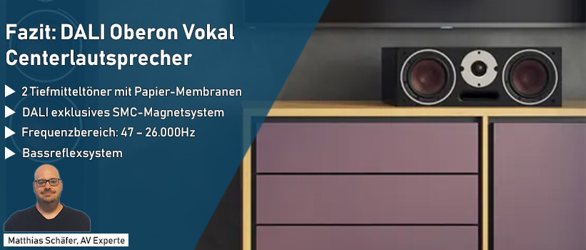 DALI Oberon Vokal Mattschwarz Lautsprecher Test Fazit