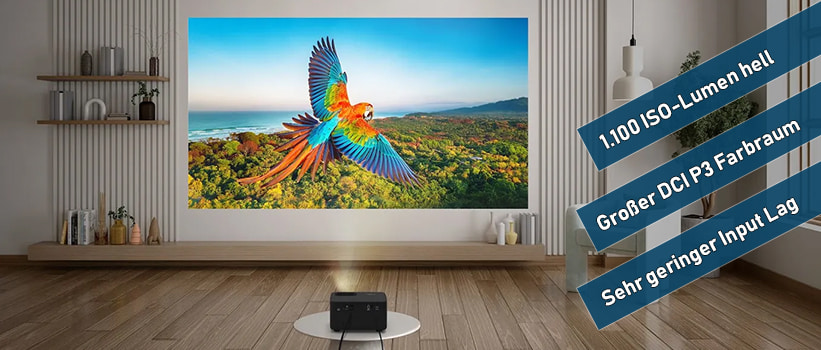 Optoma Photon Life PK 32 4K Beamer Wohnzimmer Installation
