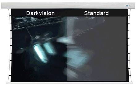 100" DELUXX Darkvision SlimFrame Rahmenleinwand 221 x 124cm - B-Ware Platin