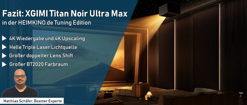 XGIMi Titan Noir Ultra Max Beamer Fazit