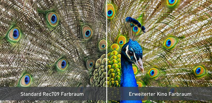 LG PU700R Farbraum Direktvergleich Praxis