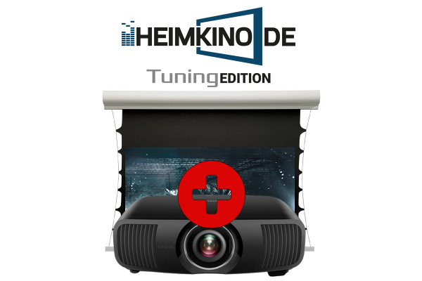Set: Epson EH-LS12000B + DELUXX Dayvision II Tension Motorleinwand | HEIMKINO.DE Tuning Edition