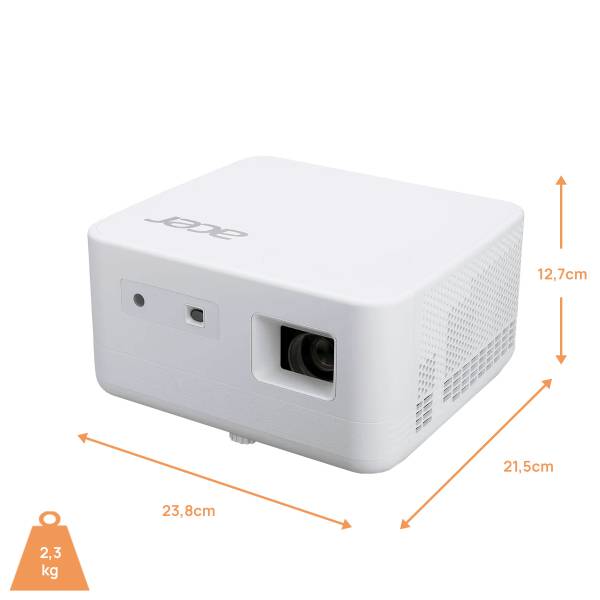 Acer PD1800 4K UHD LED-Projektor mit 1.000 ANSI Lumen, 240 Hz Input Lag und ISFccc-Zertifizierung -