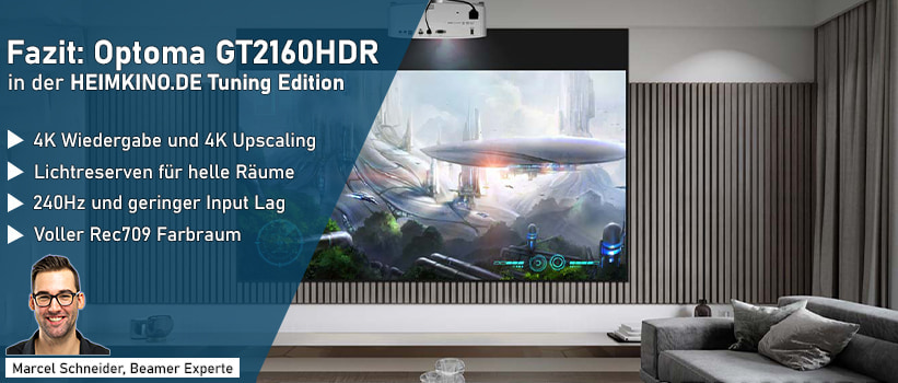 Optoma GT2160HDR Beamer Fazit