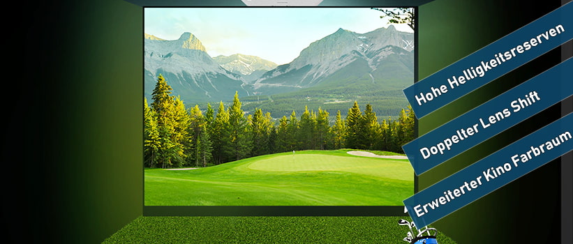 Epson EB-L530U Golf Beamer Installation Aufstellung