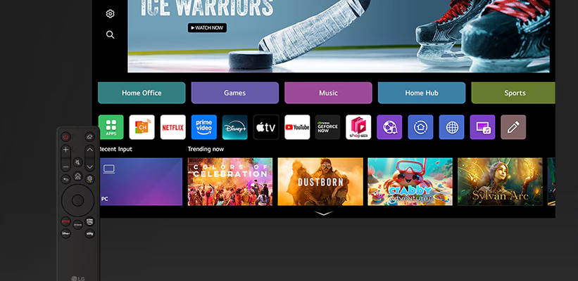 LG CineBeam S PU615U Streaming App Auswahl