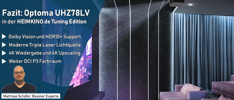 Optoma UHZ78LV Beamer Test Fazit